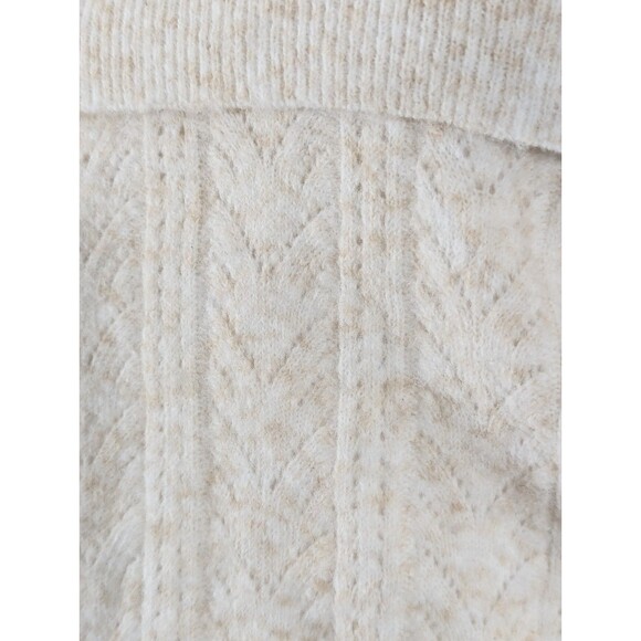 Off-Shoulder Cable Knit Sweater – Size S – Oatmeal Heather – NWT - Picture 5 of 8